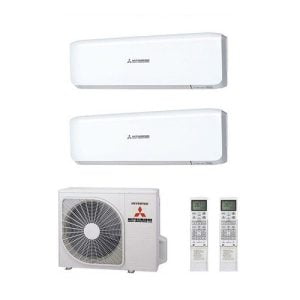 mitsubishi heavy multi split airco 2 binnenunits